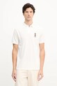 Hackett London polo bawełniane regular beżowy HM5600028