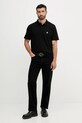Just Cavalli polo bawełniane 79OAGT06.CJ506 czarny AW25