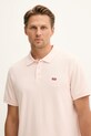 Levi's polo bawełniane różowy 35883.0154