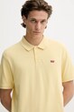 Levi's polo bawełniane żółty 35883.0287