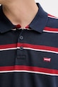 Bavlněné polo tričko Levi's 35883.0326 námořnická modř
