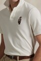 Βαμβακερό μπλουζάκι πόλο Polo Ralph Lauren λευκό 710P00082