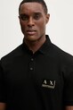 Armani Exchange polo bawełniane czarny XM001885.AF13026