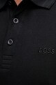 Бавовняний лонгслів BOSS Green 50536609 чорний
