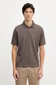 Paul&Shark polo wełniane Knitwear regular brązowy 15311170