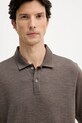 Paul&Shark polo wełniane Knitwear brązowy 15311170