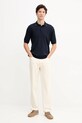 Paul&Shark polo wełniane Knitwear 15311114 granatowy AW25