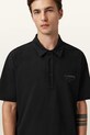 AllSaints polo bawełniane XANDER M071PC czarny AW25