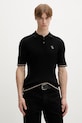 Filling Pieces polo de bumbac Fine Knit Polo regular negru 422570500127