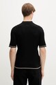 Îmbrăcăminte Filling Pieces polo de bumbac Fine Knit Polo 422570500127 negru
