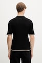 Îmbrăcăminte Filling Pieces polo de bumbac Fine Knit Polo 422570500127 negru