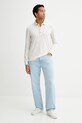 Calvin Klein longsleeve z domieszką wełny LV04LD214G beżowy AW25