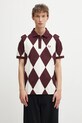 Fred Perry polo bawełniane wzorzyste beżowy M1628