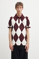 Хлопковое поло Fred Perry узор бежевый M1628