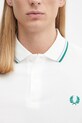 Bavlněné polo tričko Fred Perry bílá M3600