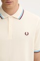 Βαμβακερό μπλουζάκι πόλο Fred Perry μπεζ M3600