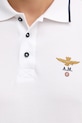 Aeronautica Militare polo de bumbac PO1308UP00082 alb