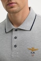 Aeronautica Militare polo in cotone PO1308UP00082 grigio