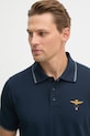 Aeronautica Militare polo in cotone blu navy PO1308UP00082