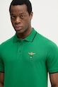 Aeronautica Militare polo bawełniane zielony PO1308UP00082