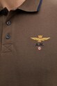 Aeronautica Militare polo bawełniane PO1308UP00082 brązowy