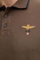 Aeronautica Militare polo bawełniane PO1308UP00082 brązowy