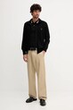 BOSS longsleeve bawełniany 50549257 czarny AW25