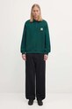 Carhartt WIP cotton sweatshirt Polo Sweat I035532.05AXX green