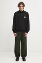 Βαμβακερή μπλούζα Carhartt WIP Polo Sweat I035532.89XX μαύρο
