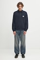 Carhartt WIP felpa in cotone Polo Sweat I035532.J0XX blu navy