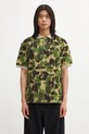 A Bathing Ape polo Camo Pile Jacquard wzorzyste zielony 001POL301002M