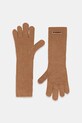 Pinko rękawiczki z dodatkiem wełny z dodatkiem wełny brązowy 105997.A2Z4
