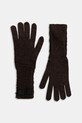 MM6 Maison Margiela rękawiczki z dodatkiem wełny aplikacja brązowy S62TS0078.M13198.144