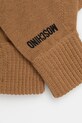 Rukavice s prímesou vlny Moschino M3326.65444 hnedá AW25
