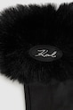 Akcesoria Karl Lagerfeld rękawiczki skórzane K/SIGNATURE A4W33016 czarny