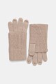 AllSaints rękawiczki z dodatkiem wełny Planet friendly beżowy 29AS101344