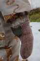 Konges Sløjd rękawiczki wełniane dziecięce FRUITY MITTENS zielony KS103468.9BYA