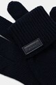 Bally rękawiczki wełniane MGL00P granatowy AW25
