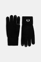 Ръкавици Fred Perry щампа черен C1139