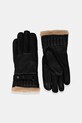 Barbour rękawiczki skórzane skóra licowa czarny MGL0013