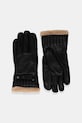 Barbour rękawiczki skórzane skóra licowa czarny MGL0013