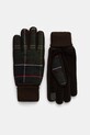 Barbour rękawiczki z dodatkiem wełny Hackney Tartan z dodatkiem wełny zielony MGL0144