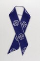 Платок с шёлком Tory Burch Medallion шёлк тёмно-синий 174863.400