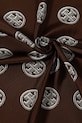 Accesorii Tory Burch eșarfă de mătase Medallion 171200.200 maro