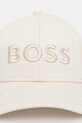 BOSS czapka z daszkiem bawełniana 50544386 beżowy AW25