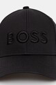 Bombažna bejzbolska kapa BOSS 50544386 črna AW25