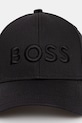 BOSS czapka z daszkiem bawełniana 50544386 czarny AW25