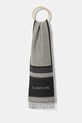 Lanvin szalik wełniany tkanina szary 710009252