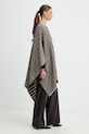 Weekend Max Mara poncho wełniane OGNUNO 2525546055600 brązowy AW25