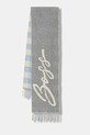 BOSS eșarfă cu lână imprimeu gri 50558654